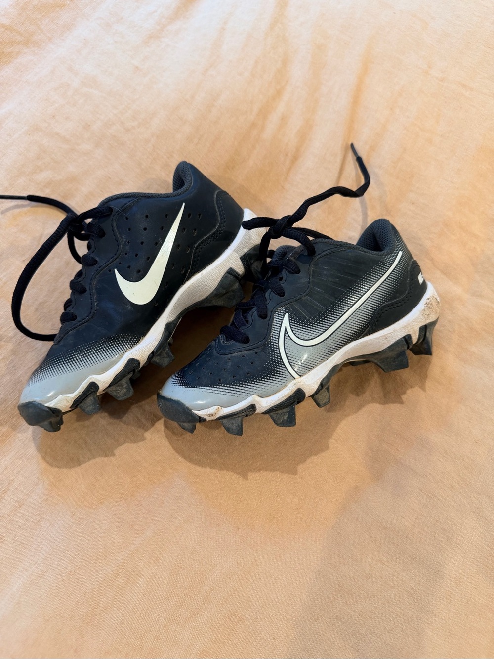 Nike Kids Black & White Baseball Cleats - Youth Athletic Sneakers